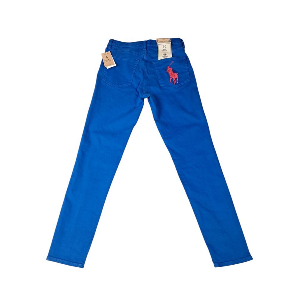Polo Ralph Lauren Tompkins Skinny High Rise Ankle Blue Womens Pants Size 27 NWT‎